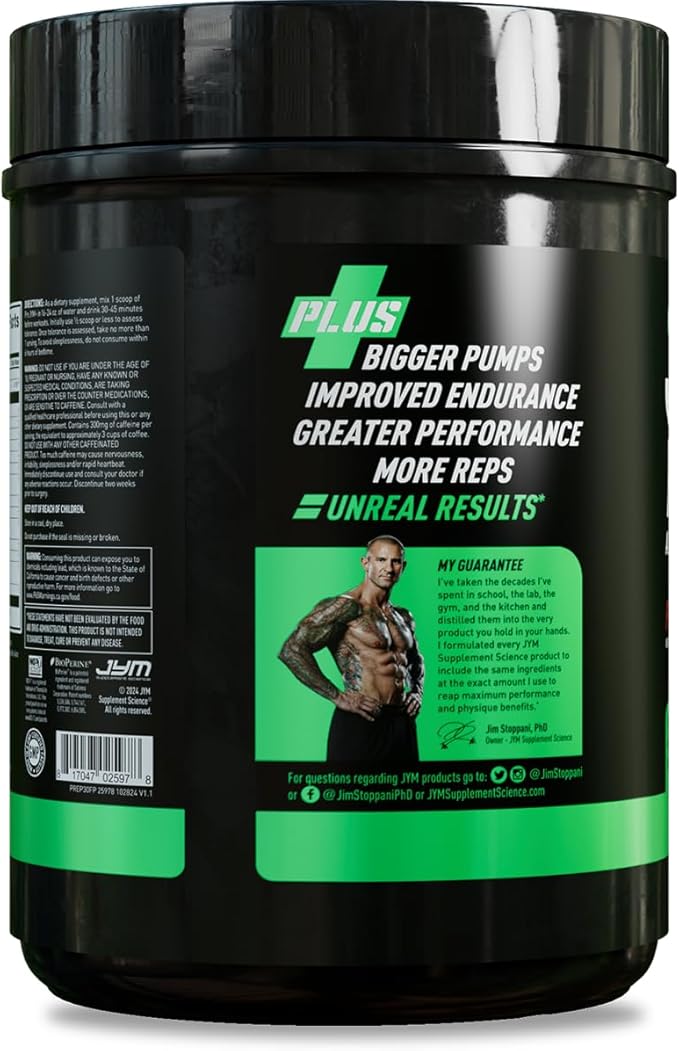 JYM Supplement Science Pre JYM Plus Orange Pre-Workout Powder Amino Nitrates Creatine Betaine Nootropics BCAA?™s for Men &amp Women 30 Servings