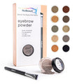 Natural Eyebrow Powder Eyebrow Kit ? Mica Brow Powder Eyebrow Makeup Kit with Professional Angled Eyebrow Brush ? 10 Natural Shades ? No Parabens or Chemicals ? Eyebrow Shaper Kit by NuBeauti