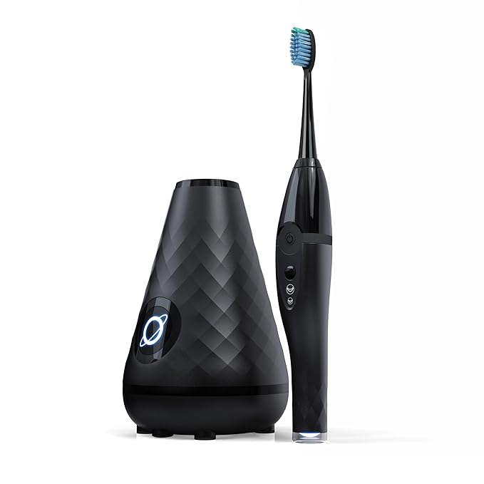 Tao Clean UV Sanitizing Sonic Toothbrush and Cleaning Station Electric Toothbrush Dual Speed Setting Black