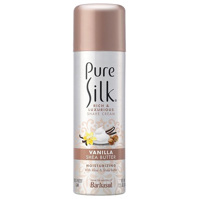Pure Silk Vanilla Shea Butter Spa Therapy Shave Cream for Women 7.25 oz Pack of 6