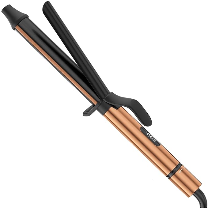 1.25 inch Long Barrel Curling Iron Extra-Long Curling Wand with 8 Heat Settings Ceramic Curling Iron for Smooth and Lasting StylingSuitable for All Hair Types Dual Voltage Damage-Free Styling