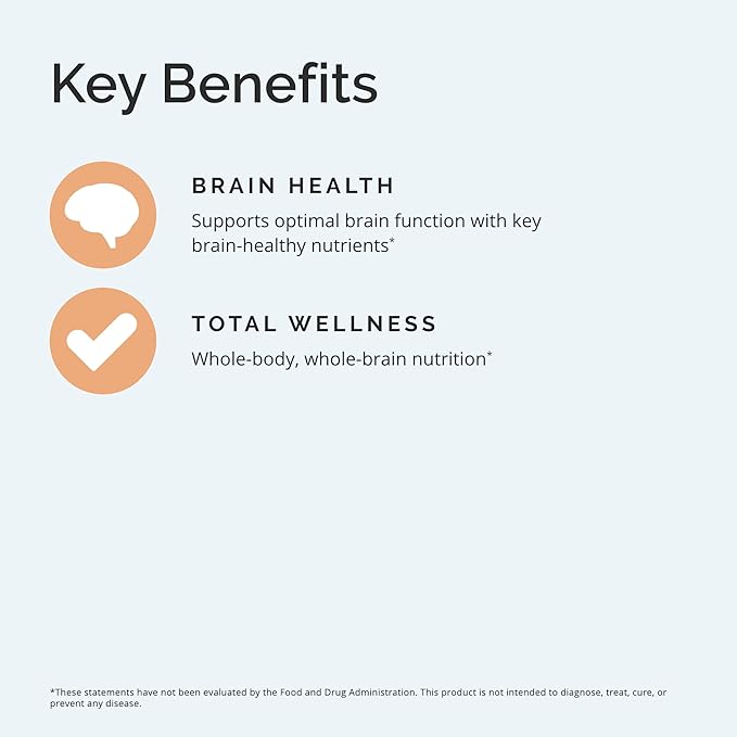 BRAINMD Brain Boost Dark Chocolate Almond - 10 Plant-Powered Protein Bars - Vegan Gluten Free Keto Friendly