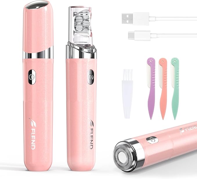 Epilator for Women 2-in-1 Facial Hair Removal Epilator Painless Designed Hair Remover with Built-in LED Light for Precision Smooth Glide Hair Remover for Women Face Lips Chin Peach Fuzz