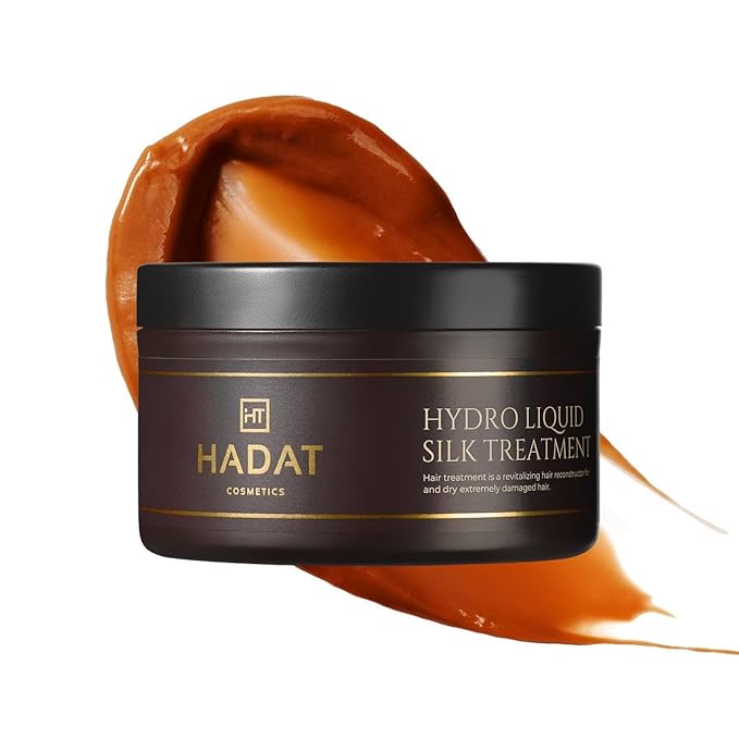 HADAT Liquid Silk Treatment ? Premium Hair Mask for Dry Damaged Hair - Deep Conditioning Hair Mask with Macadamia Argan Oil ? Hydrating Repair &amp Shine ? Made in Israel ? 10.1 Fl Oz