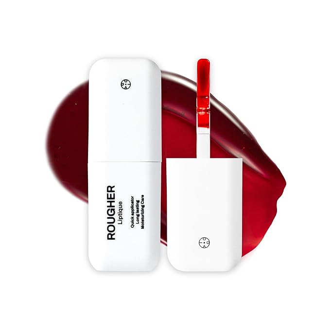 Liptique Korean Lip Stain Peel Off - 24 Hour Long Lasting Lip Tattoo Waterproof &amp Transfer Proof Nourishing &amp Hydrating Lip Tint for Women Instant Plumping Lip Tints Peel Off (001 ROUGHER)