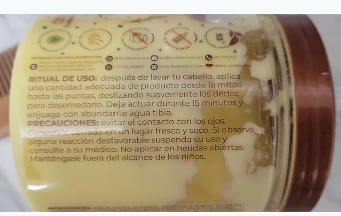 RITUAL BOTANICO Mascarilla para el Cabello de Origen Bot?nico | Bomba Bot?nica S.O.S. Repara y Reduce la ca?da del cabello y Acelera el Crecimiento | Tratamiento para cabello seco y maltratado