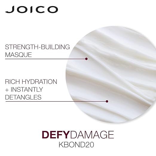 Joico Defy Damage KBOND20 Power Masque | For Stronger Hydrated Hair | Color-Safe | Rebuild &amp Protect Bonds | Paraben-Free | Animal-Test Free Formula | 5.1 oz | 2 Pack