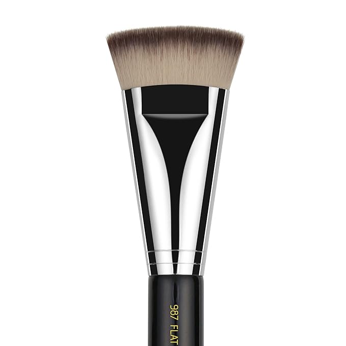 Bdellium Tools Professional Makeup Brush - Maestro Series 987 Face Blending - With Soft Synthetic Fibers For Contour Lines (Black 1pc)