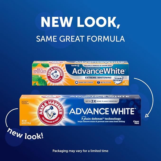 ARM &amp HAMMER Advance White Toothpaste Clean Mint Extreme Whitening 4.3 oz ( Pack of 6)