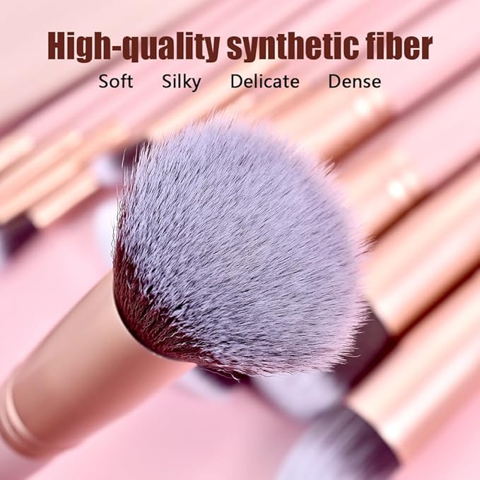 33PCS Makeup Foundation Brushes Tool Set with Sponges Eyelash Curlers Powder Puffs Silicone Washing Bowls Eye Aids Nano Spray Bottles Exfoliating Face Brushes Eyebrow Trimming Storage Bag