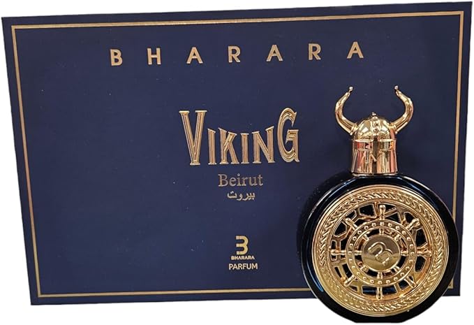 Bharara Viking Beirut Gift Set Parfum 3.4oz 100ml with mini 1.0oz/30ml and Body Lotion 6.0oz/180ml