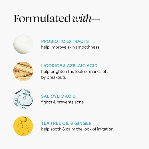 TULA Skin Care Keep It Clear - Acne Foam Cleanser Contains Salicylic &amp Azelaic Acid &amp Probiotics Clears &amp Soothes Acne Brightens Past Blemish Marks 6.3 fl oz.