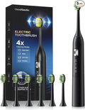 Sonic Electric Toothbrush for Adults: 42000 VPM Deep Clean for Sensitive Teeth Rechargeable Toothbrush with 6 Brush Heads 4 Modes &amp Smart Timer IPX7 Waterproof 120-Day Battery for Home/Travel