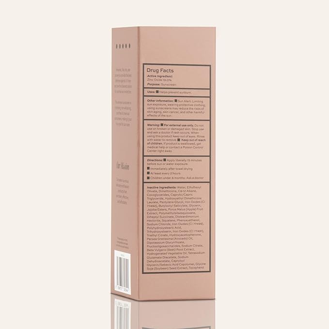 DIME Beauty Tinted Glow Wonderscreen SPF 30 Mineral Sunscreen for Face with 19% Zinc Oxide Tinted Moisturizer with SPF 50 g (Deep)