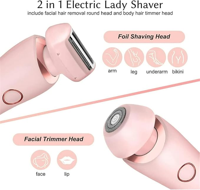 Razor for Women Beauty Electric Razor Electric Bikini Trimmer for WomenGoddess Shaver (Pink)