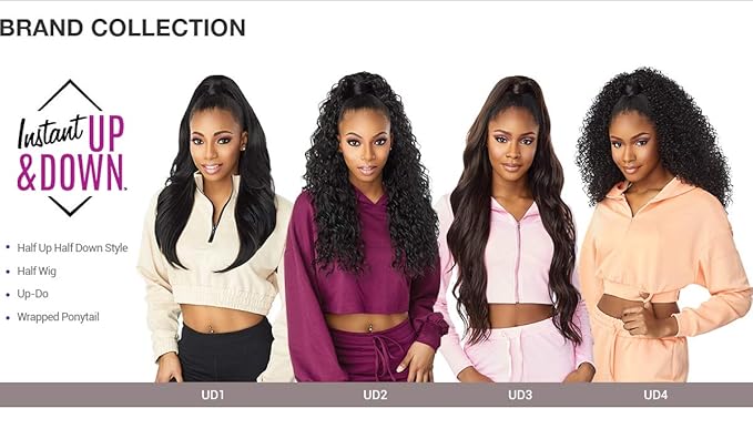 Sensationnel Instant Updown Halfwig Pony - Iud 2 4 Style in 1 Half Wig And Pony Drawstring (T2/27)