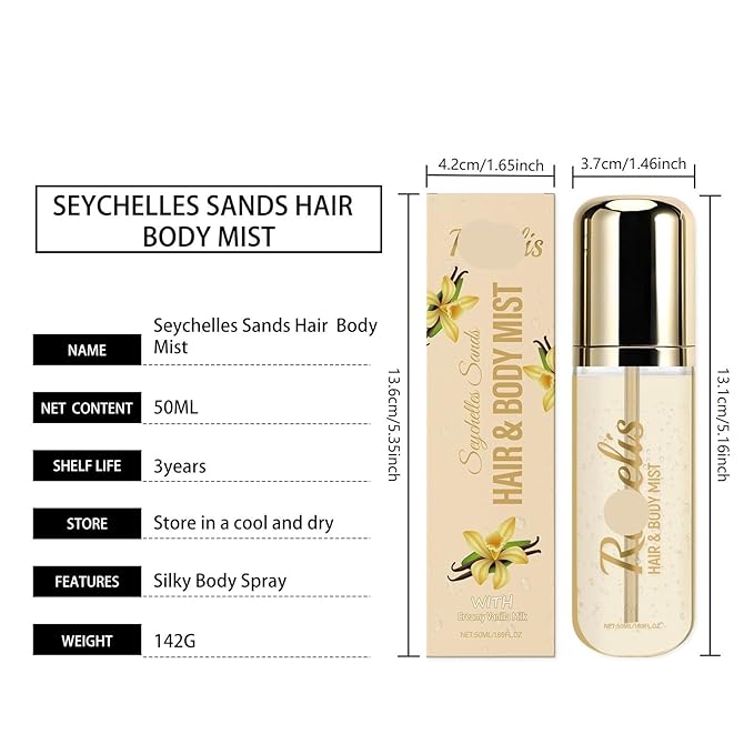 Vanilla Body Fragrance Spray - Long-Lasting Natural Scent For Wrists Neck &amp Hair - Perfect For Daily Wear &amp Dates(3PCS)