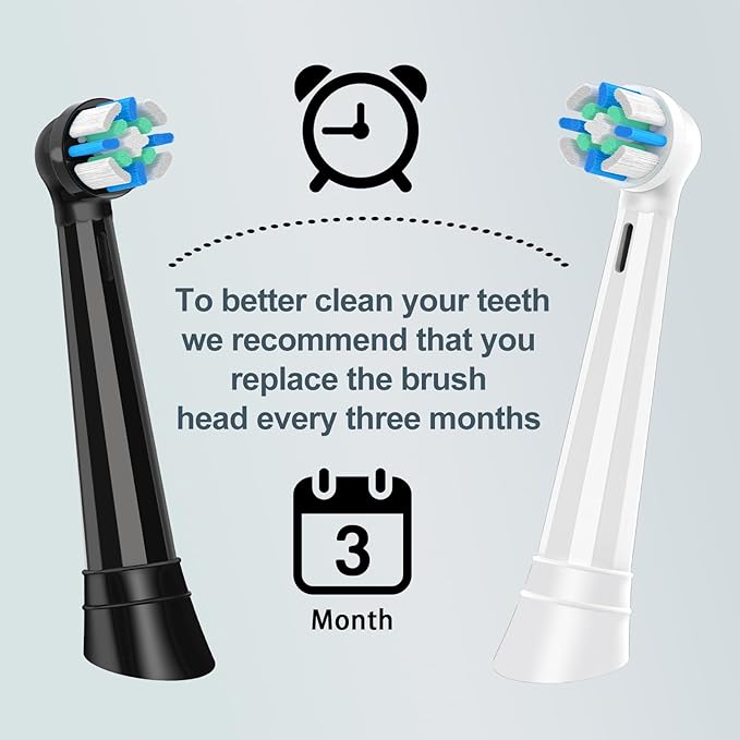 12 PCS IO Replacement Heads Compatible with Oral b IO 2/3/4/5/6/7/8/9/10 Series Electric Toothbrush Brush Heads Refills Compatible with Oral B IO (Black)
