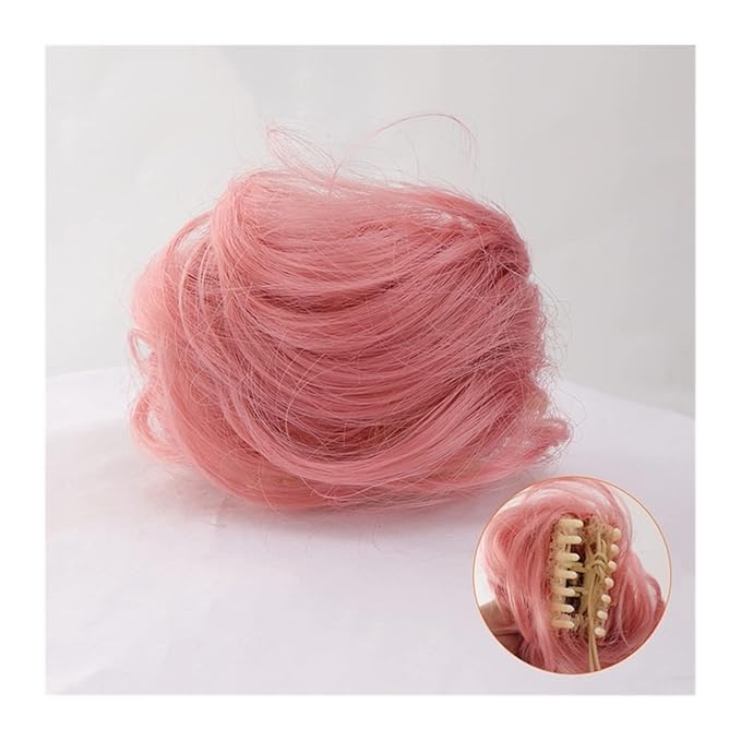 Hair Buns Hair Piece 2 Pack Cat Ears Hair Bun Synthetic Donut Bun Claw Clip Messy Bun Ponytail Hair Extension Wig Women Hair Accessories Hair Accessories For Girls (Color : B)