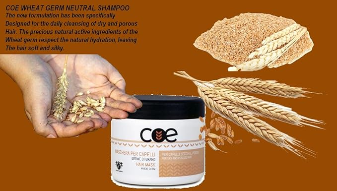 COE WHEAT GERM HAIR MASK (REVITALIZING HAIR TREATMENT LEAVES HAIR SOFT SILKY AND BEAUTIFULLY CONDITIONED) White