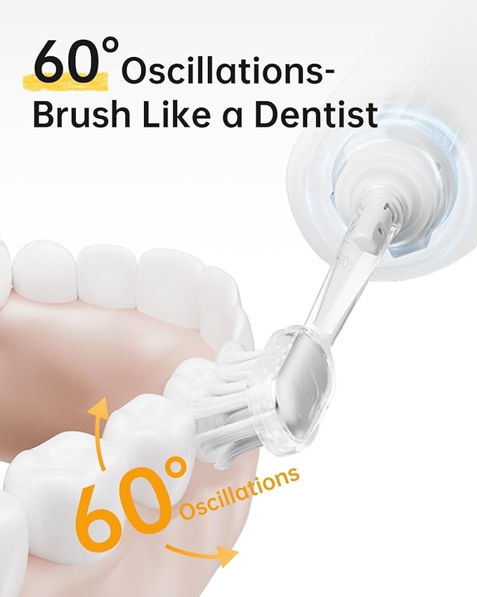 Laifen Wave Special Electric Toothbrush New 2025 Version Oscillation &amp Vibration Sonic Electric Toothbrush for Adults with App 2 Brush Heads IP68 Waterproof Travel Powered Toothbrush (Matte Gre