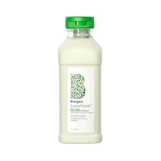Briogeo Superfoods Kale + Apple Replenishing Conditioner Supports Healthy Balanced Hair and Scalp Conditioner for All Hair Types and Textures Enhances Shine Vegan Cruelty-Free
