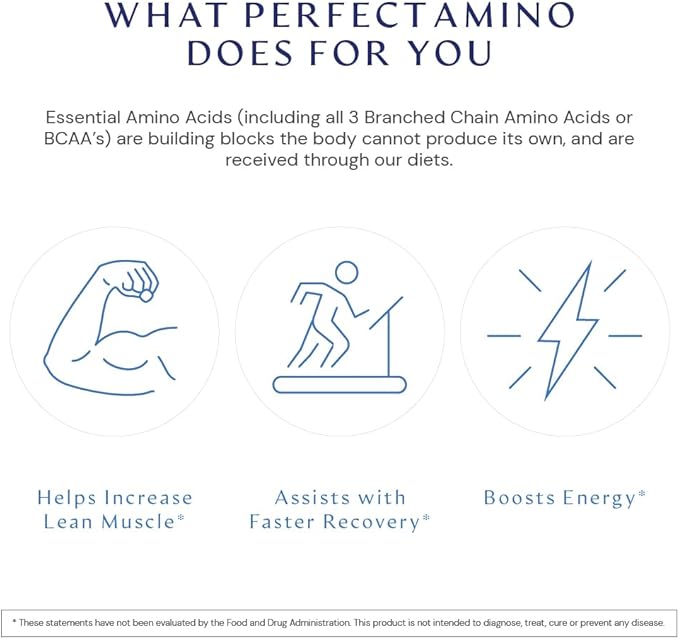 BodyHealth PerfectAmino (300 Tablets) Essential Amino Acid Supplement with BCAA and EAA Muscle Recovery Boost Energy &amp Stamina 99% Utilization Vegan Branched Chain Protein Pre/Post Workout