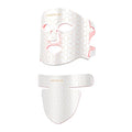 MEGELIN Led Red Light Therapy Face &amp Neck Mask 7 Colors Led Light Therapy Facial Mask Infrared Red Light Therapy Mask Infrared Light Skin Rejuvenation(White)