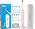 Deep Clean Rechargeable Electric Powered ToothbrushPressure Sensor to Protect Gums (Pink)