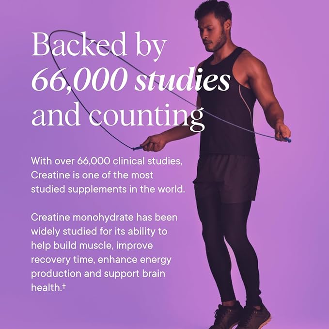 Ora Organic Creatine Monohydrate Powder World's Most Advanced Micronized Creatine Monohydrate for Outstanding Strength Energy and Recovery for Women &amp Men Acai Berry Flavor 5g per Serving