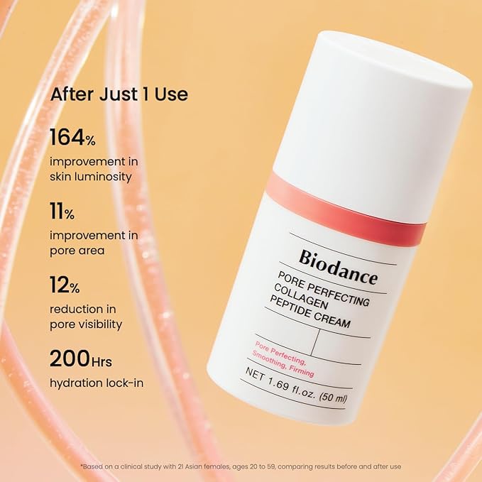 BIODANCE Pore Perfecting Collagen Peptide Cream Hydrating Plumping Pore Care Firming Facial Moisturizer Korean Skincare Stocking stuffers for teen girls | 1.69 fl.oz 50ml