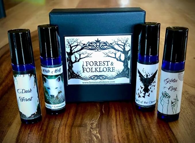 Dark Academia Perfume Rollers Forest &amp Folklore Gift Box Set