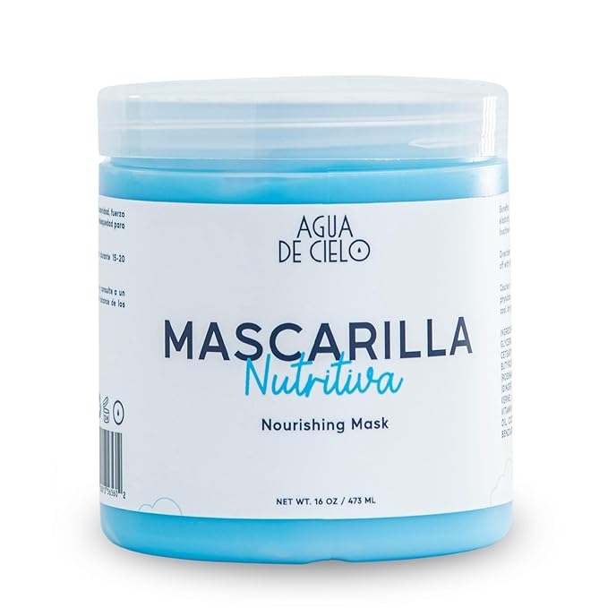 Agua de Cielo Nourishing Mask - Hair Mask for Dry Hair Split Ends &amp Strength Deeply Nourishes with Argan Oil Collagen Shea Butter &amp Ginger - 16 Oz