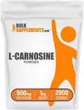 BulkSupplements.com L-Carnosine Powder - Carnosine Supplement Carnosine 500mg - Amino Acid Supplement Gluten Free 500mg per Serving 1kg (2.2 lbs) (Pack of 1)