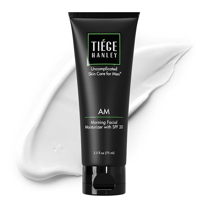 Tiege Hanley Face Moisturizer for Men Morning Facial Moisturizer With SPF 20 Hydrating Daily Face Cream With Sunscreen Gentle on Sensitive Skin Men?™s Skin Care 2.5 FL Oz