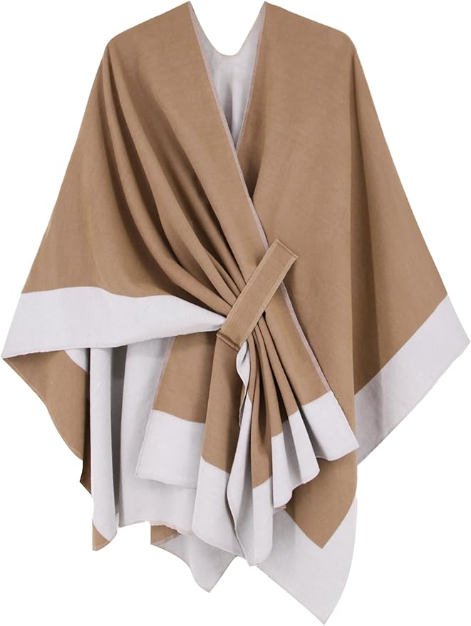 Moss Rose Women's Shawl Wrap Poncho Ruana Cape Open Front Cardigan Shawls for Fall Winter