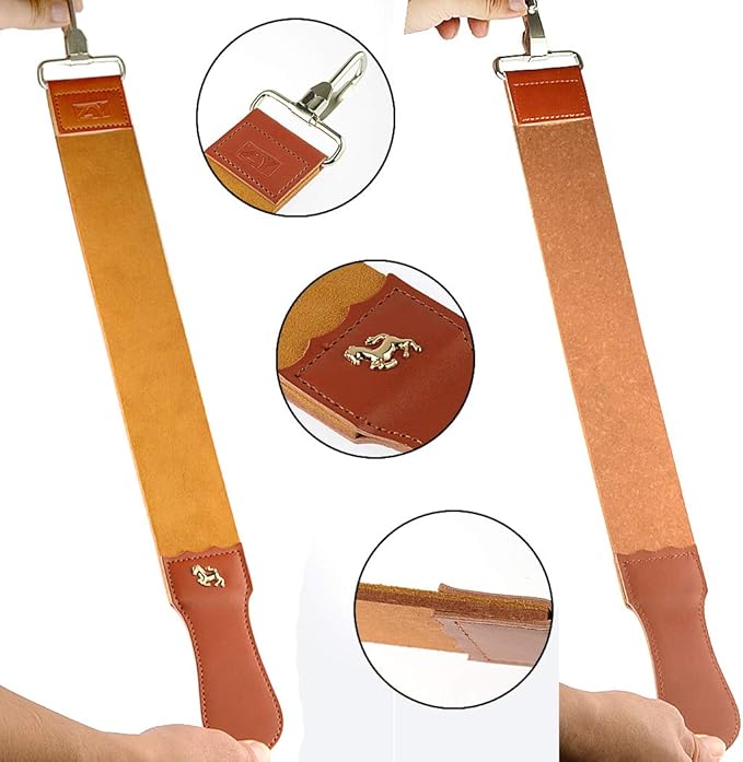 Grandslam Shaving Straight Razor Kit Steel Cutthroat Straight Razor With Leather Strop Shave Brush Stainless Steel Shaving Bowl and Stand Gift for Men