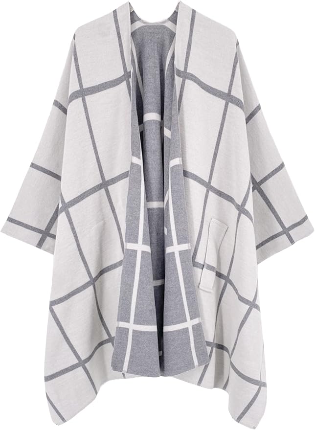 Moss Rose Women's Shawl Wrap Poncho Ruana Cape Open Front Cardigan Shawls for Fall Winter