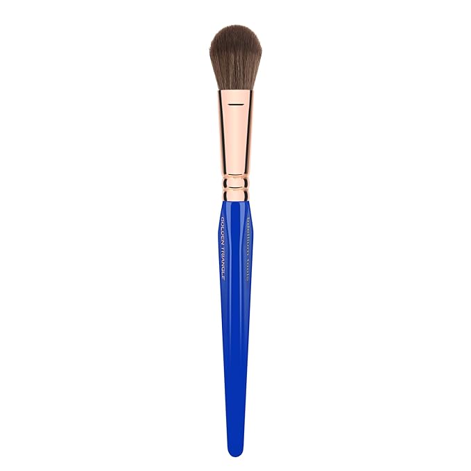 Bdellium Tools Professional Makeup Brush - Golden Triangle 940 Face Blending - With All Vegan and Soft Synthetic Fibers For Facial Sculpting (Blue 1pc)