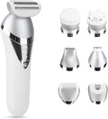 7 in 1 Bikini Trimmer and Shaver Kit for WomenLady Hair Removal Epilators for Leg Face Arm Bikini Armpit Public Hairs IPX6 Wet and Dry Use Cordless Rechargeable Whole Body Trimmer and Shaver Kit