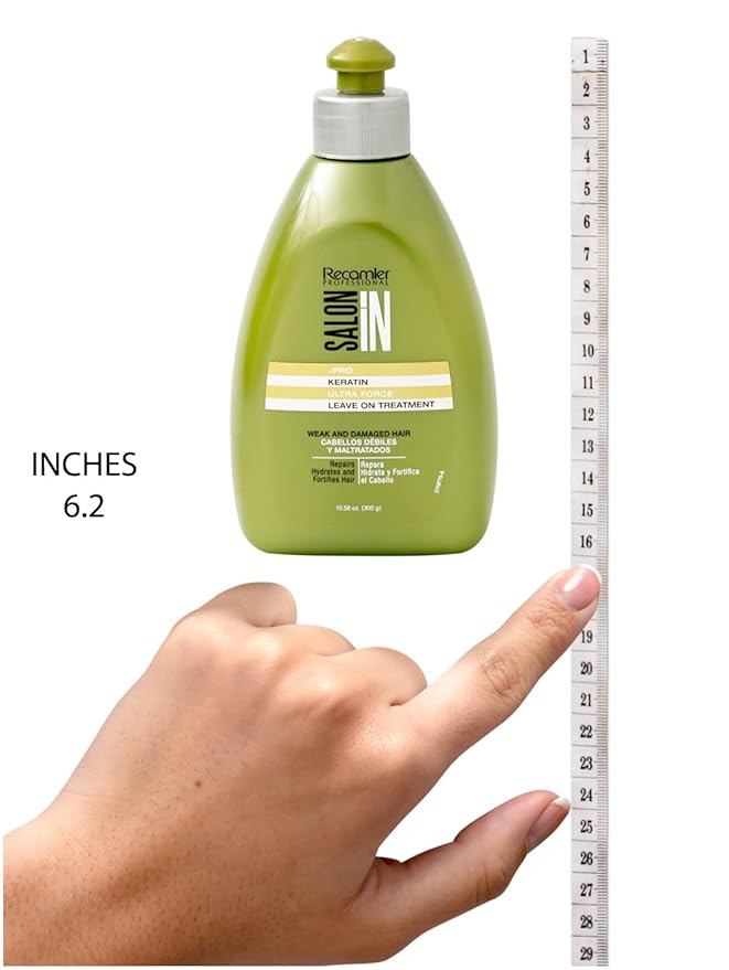 Salon In Recamier Professional Salon In +Pro Keratin Ultra Force Leave-On Hair Treatment for Frizz Control &amp Repair 10.58 OZ