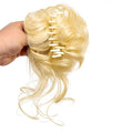 EARSHOT Hair Buns Hair Piece Synthetic Bun Hair Clips Messy Bun Ponytail Extensions Wavy Curly Bun Claw Clips Wigs for Women Hair Bun Hair Accessories For Girls (Color : 1Pcs-09)