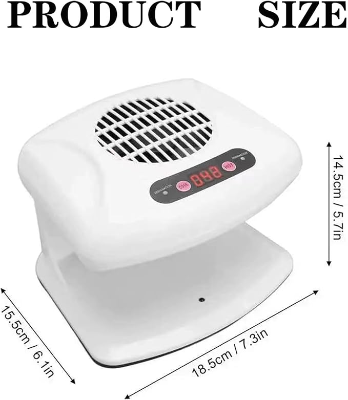 Nail Dryer for Regular Polish 300W 2 in 1 Nail Drying Fan with Auto Sensor Hot and Cold Air Professional Nail Dryer for Manicure Salon and Daily Home Use(White)