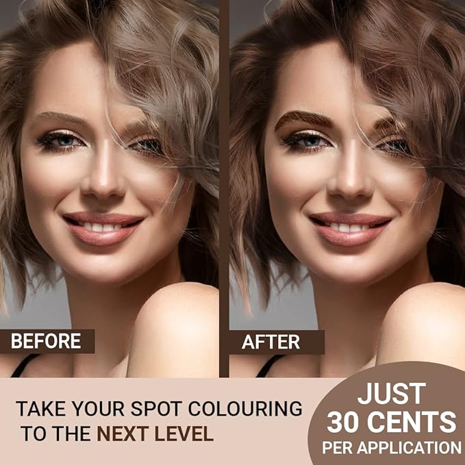 Mina ibrow Hair Color Refill Pack Medium Brown|Natural Spot coloring and Professional Hair Tinting Powder Water and Smudge Proof | No Ammonia No Lead with 100% Gray Converge