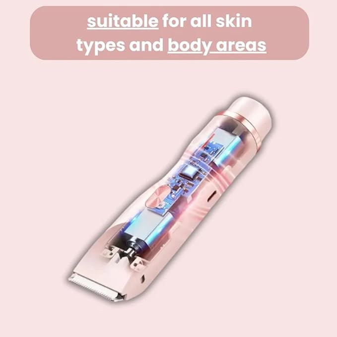 Beauty Bloom Electric Razor Beauty Bloom 2.0 Beauty Bloom Trimmer Beauty Bloom Razor for Women Comfort 2 in 1 Electric Lady Shaver for Wet &amp Dry Use (Pink)
