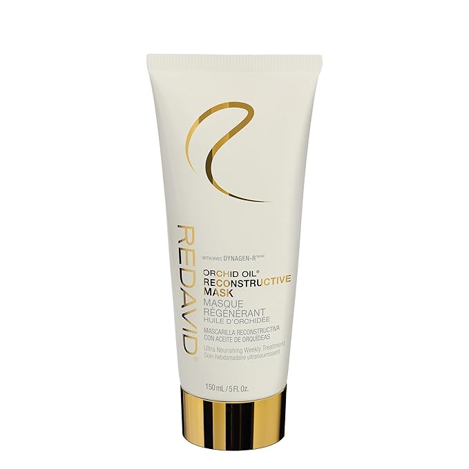 Redavid Orchid Oil Reconstructive Mask - Ultra Nourishing 15 Minute Weekly Treatment with Biofunctional Vitamin E and Coconut Oil for Curly and Damage Hair - Extreme Repair and Reconstruction