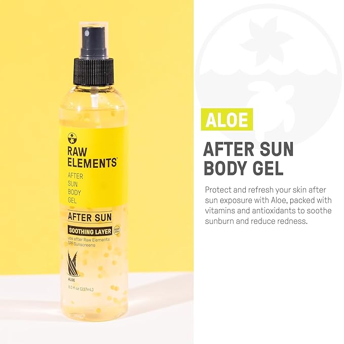 Raw Elements After Sun Body Gel Skin Care with Aloe Balls 2PK