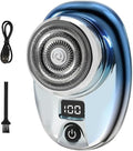 Head Shavers for Bald Men Mini Electric Razor Wet and Dry Washable Razor USB Charging Digital Display Portable Electric Shaver (Color : Gradient Blue)