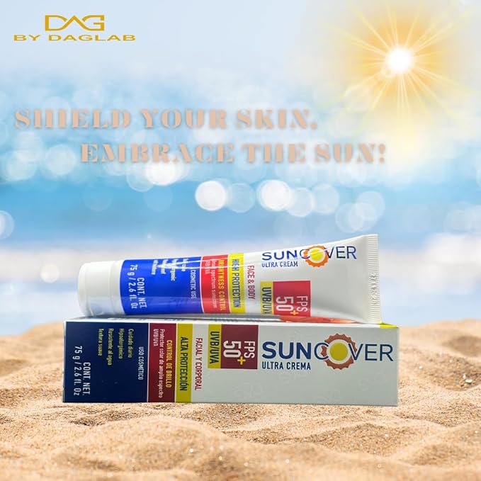 SUNCOVER ULTRA CREAM SPF 50+ UVB/UVA - High Protection for Face and Body Hypoallergenic Waterproof Soft Texture Daily Care Sunscreen