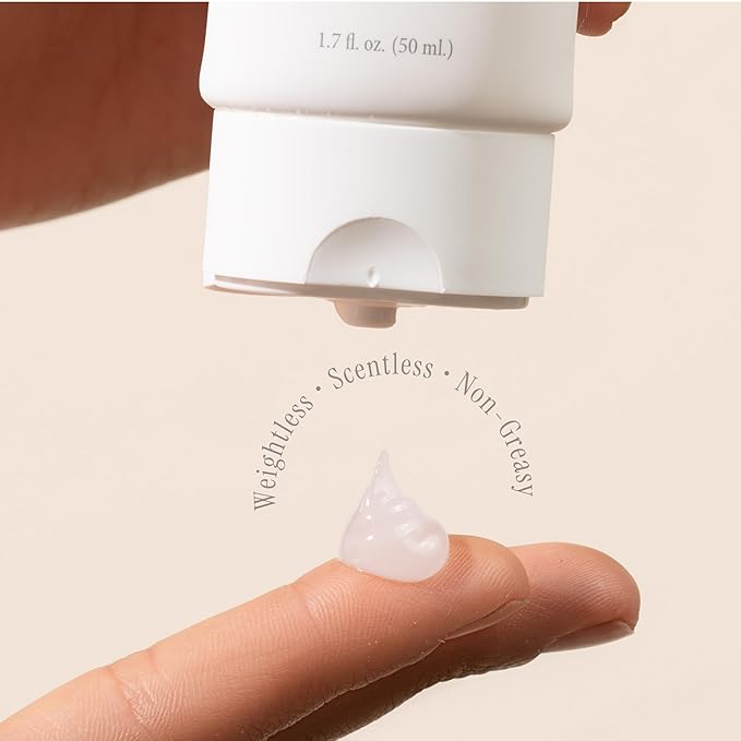 100% Invisible Daily Face Moisturizer with SPF 40 + Hyaluronic Acid + Vitamin C Weightless Scentless Primer - For All Skin Skin Tones - 1.7 fl oz